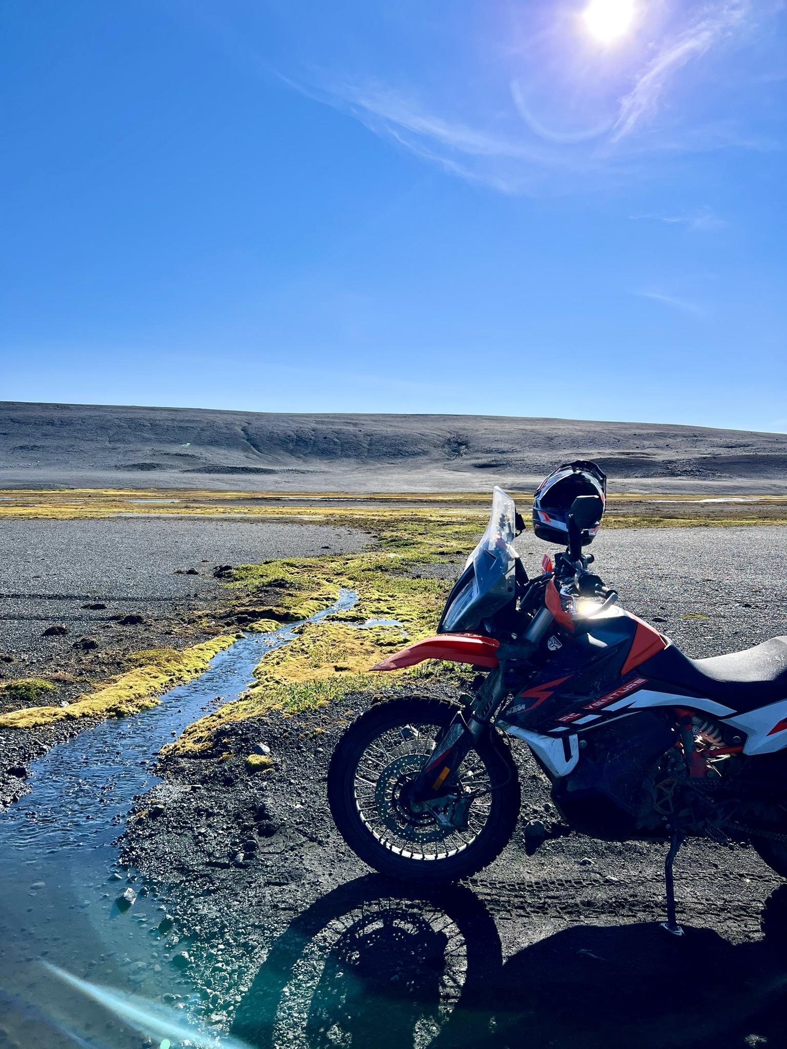 Motorcycle on Iceland F-road